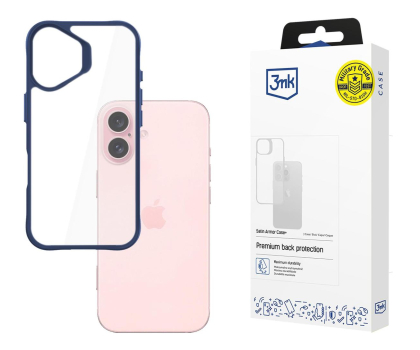 Etui do telefonów 3MK Satin Armor Case+ do iPhone 16 Blue 5903108592659